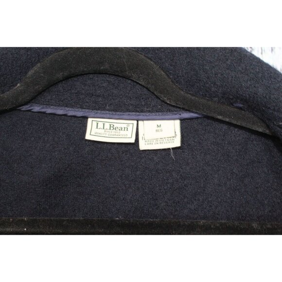 LL Bean Bellandi Boiled Wool Coat Jacket Blue Size M - Picture 6 of 10